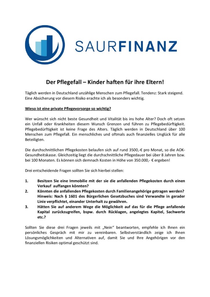 01.07.2015 Der Pflegefall